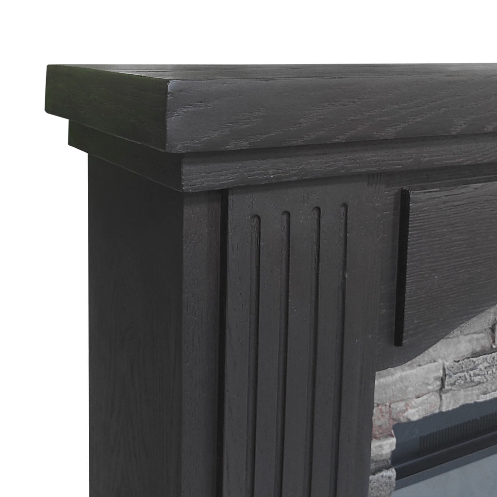 FFP23197 48" Electric Fireplace Mantel with Faux Brick-Brown