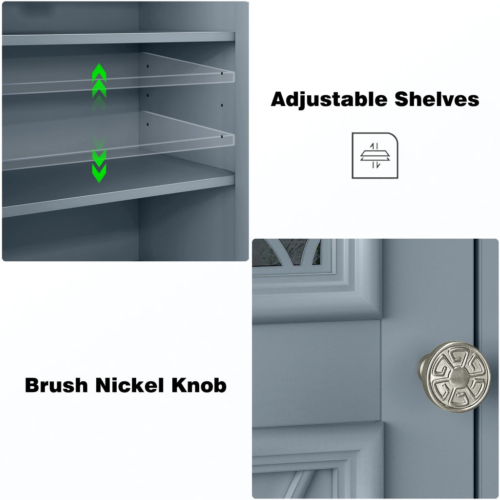 FCB24142 57.4" Buffet Sideboard Cabinet-Blue