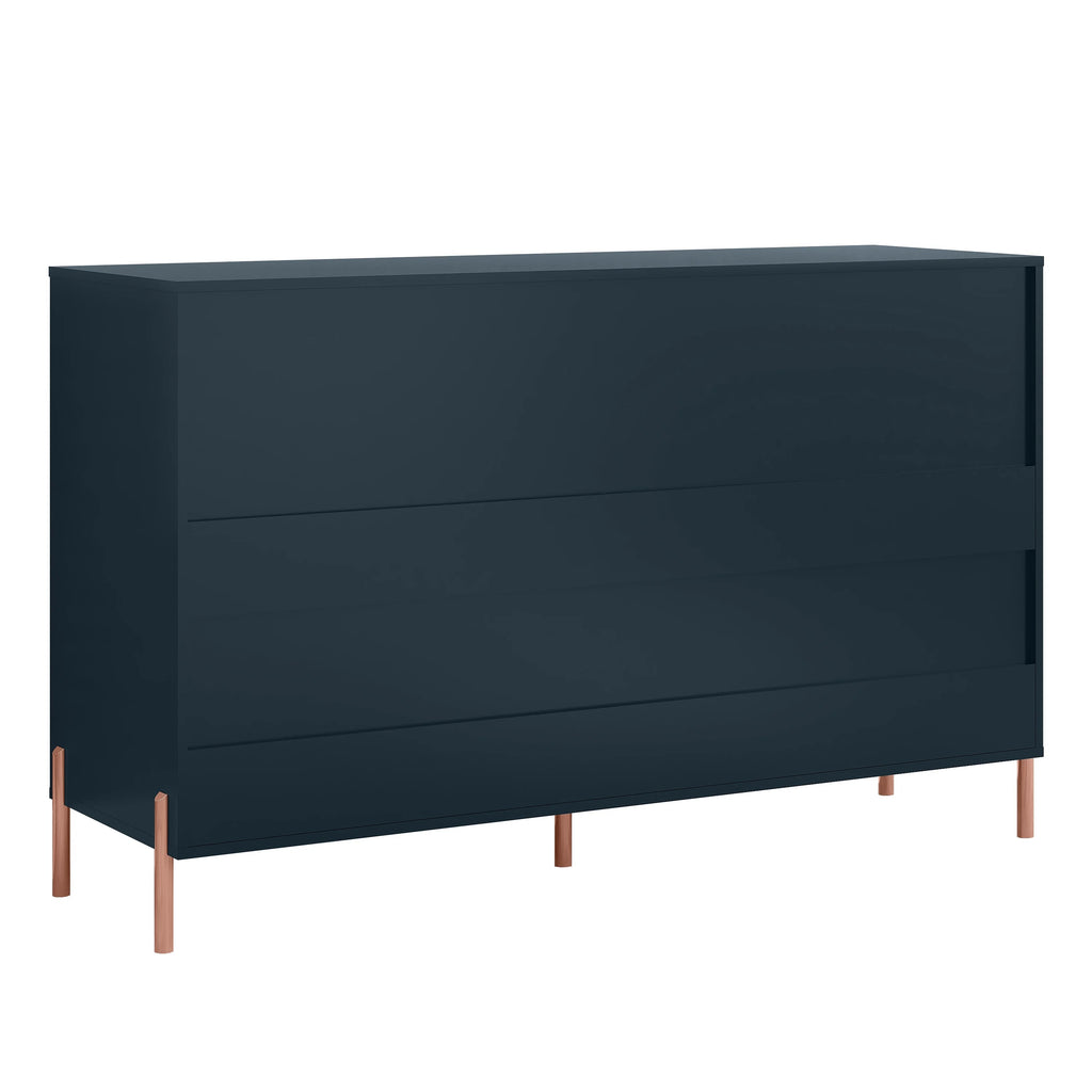 FDR23147 56" Bedroom Dresser with 6 Drawers-Navy
