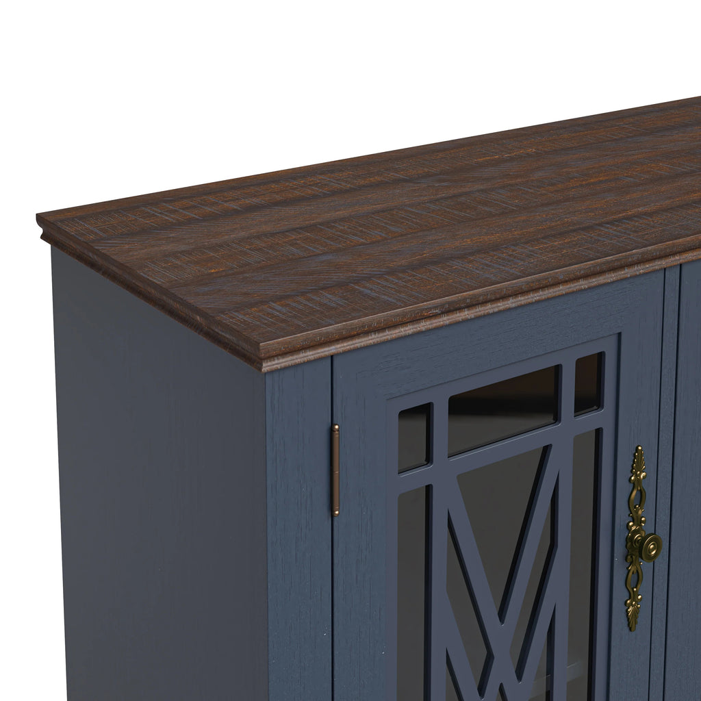 FCB22449 63" Buffet Sideboard Cabinet-Blue