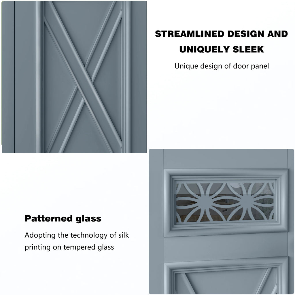 FCB24142 57.4" Buffet Sideboard Cabinet-Blue