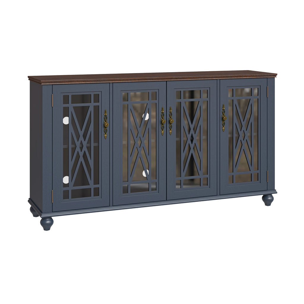 FCB22449 63" Buffet Sideboard Cabinet-Blue