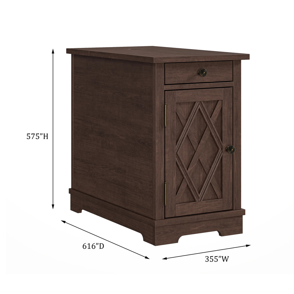 FST23907 14" Side Table-Brown