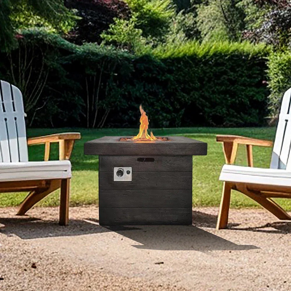 LFT24001 32" Smokeless Propane Gas Fireplace for Outdoor Heating-Black