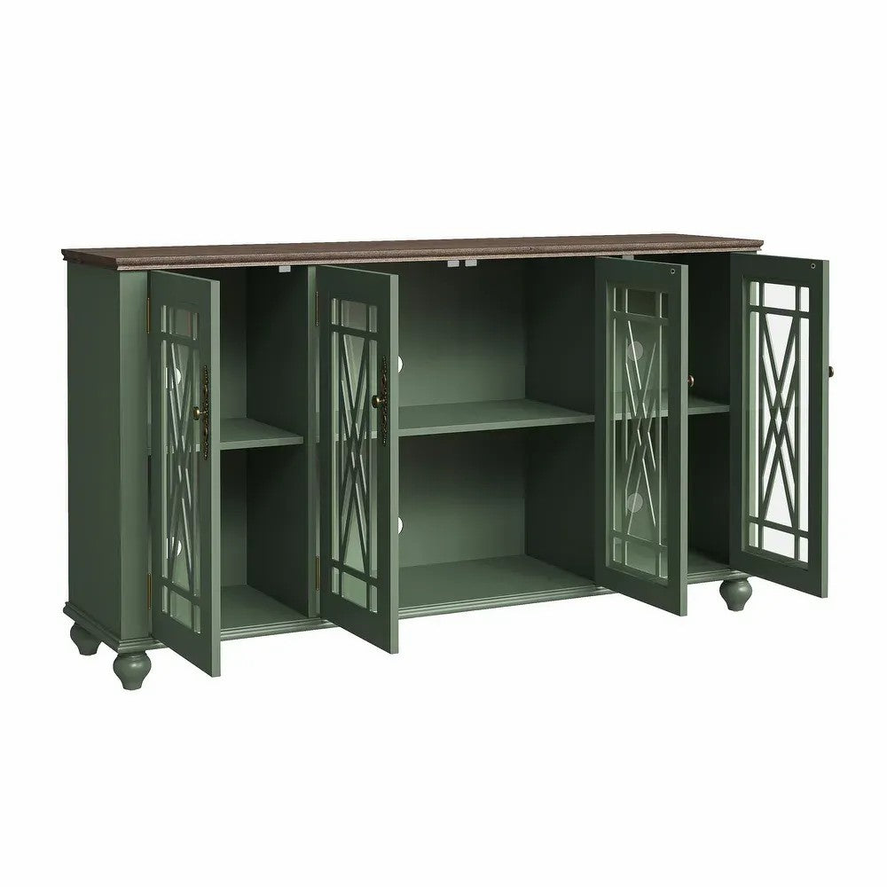 FCB22441 63" Buffet Sideboard Cabinet-Green
