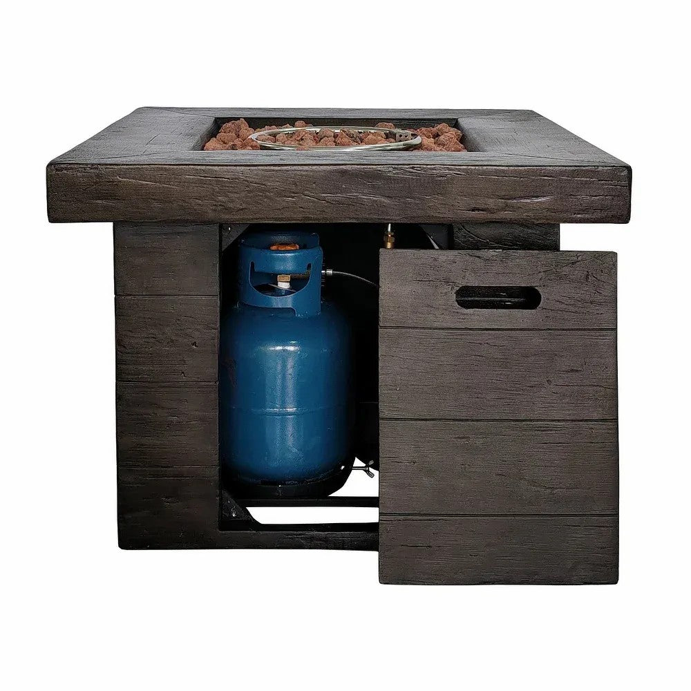 LFT24001 32" Smokeless Propane Gas Fireplace for Outdoor Heating-Black