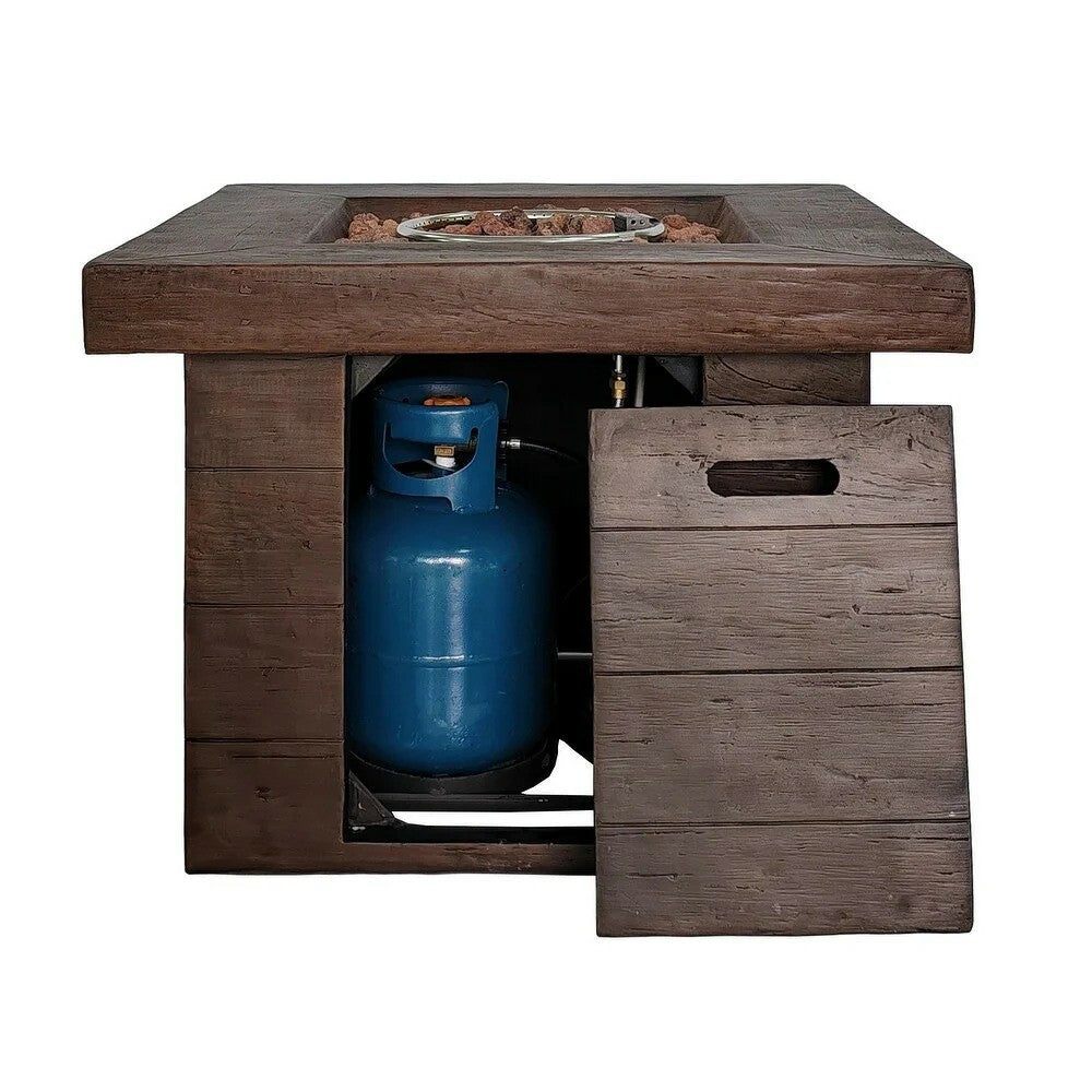 LFT24002 32" Smokeless Propane Gas Fireplace for Outdoor Heating-Brown