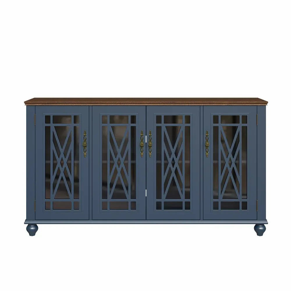 FCB22443 63" Buffet Sideboard Cabinet-Blue