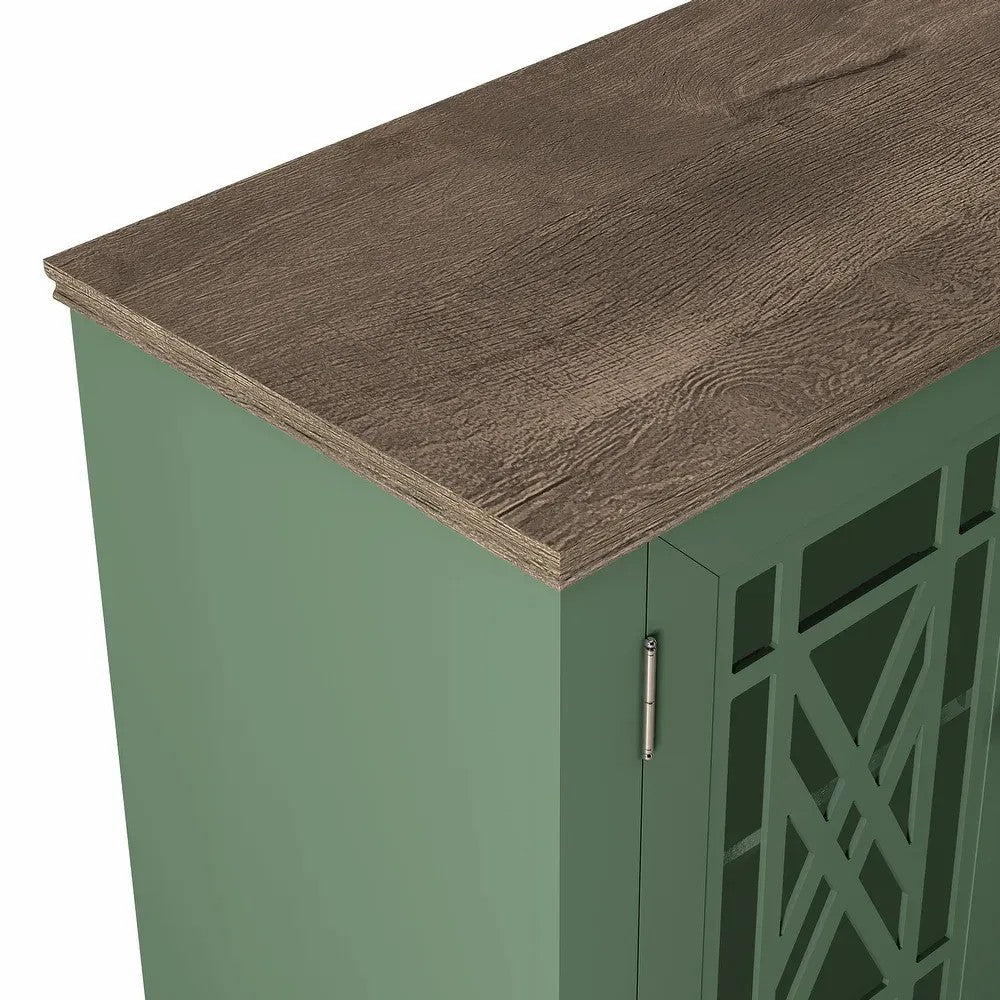 FCB22441 63" Buffet Sideboard Cabinet-Green