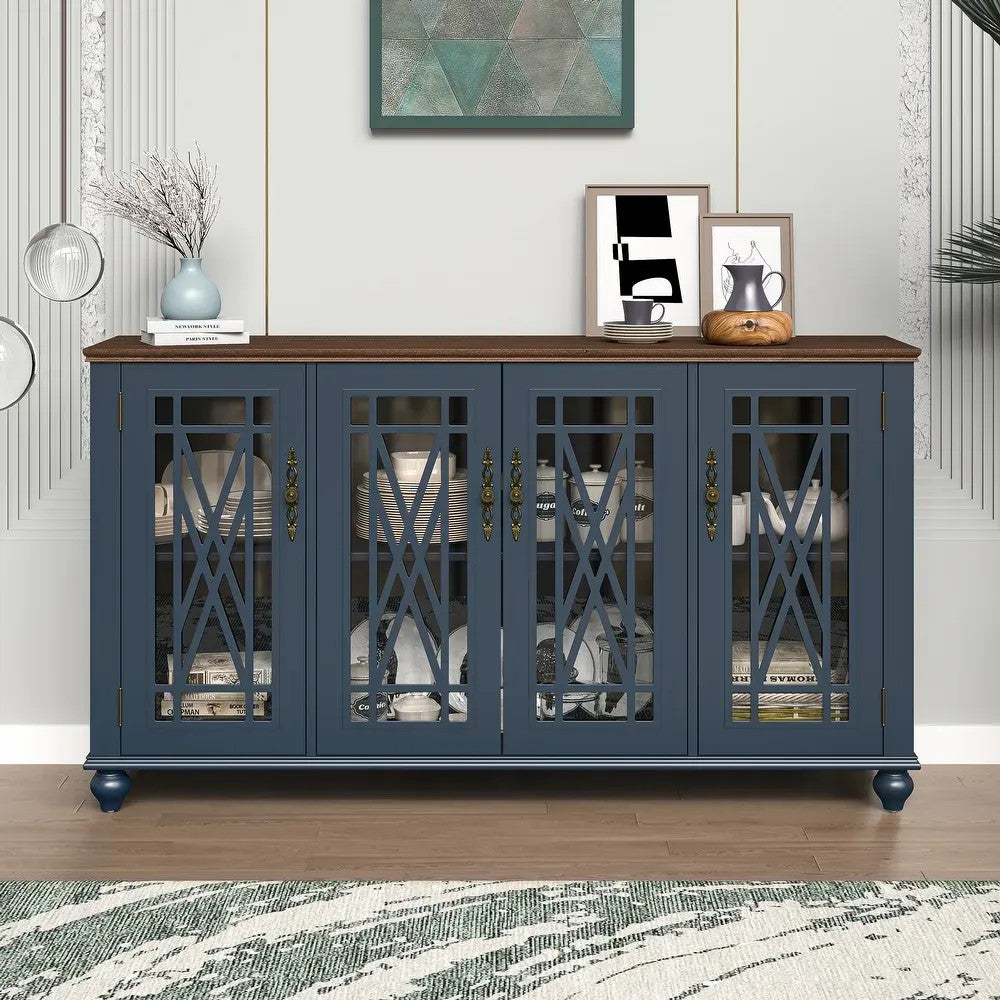 FCB22443 63" Buffet Sideboard Cabinet-Blue