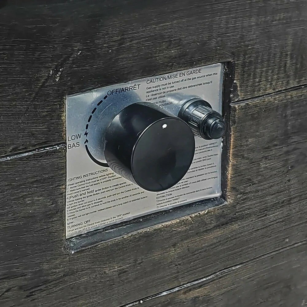 LFT24001 32" Smokeless Propane Gas Fireplace for Outdoor Heating-Black