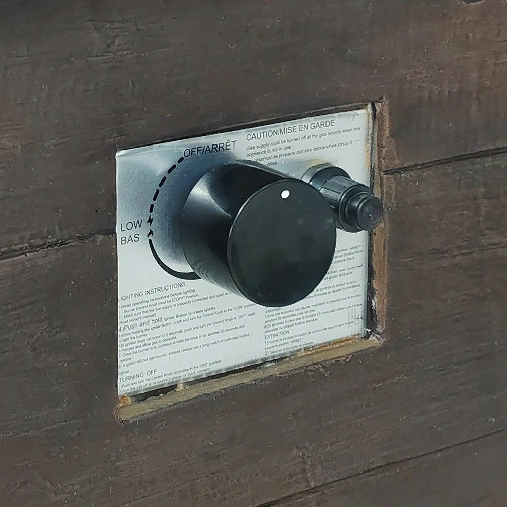 LFT24002 32" Smokeless Propane Gas Fireplace for Outdoor Heating-Brown