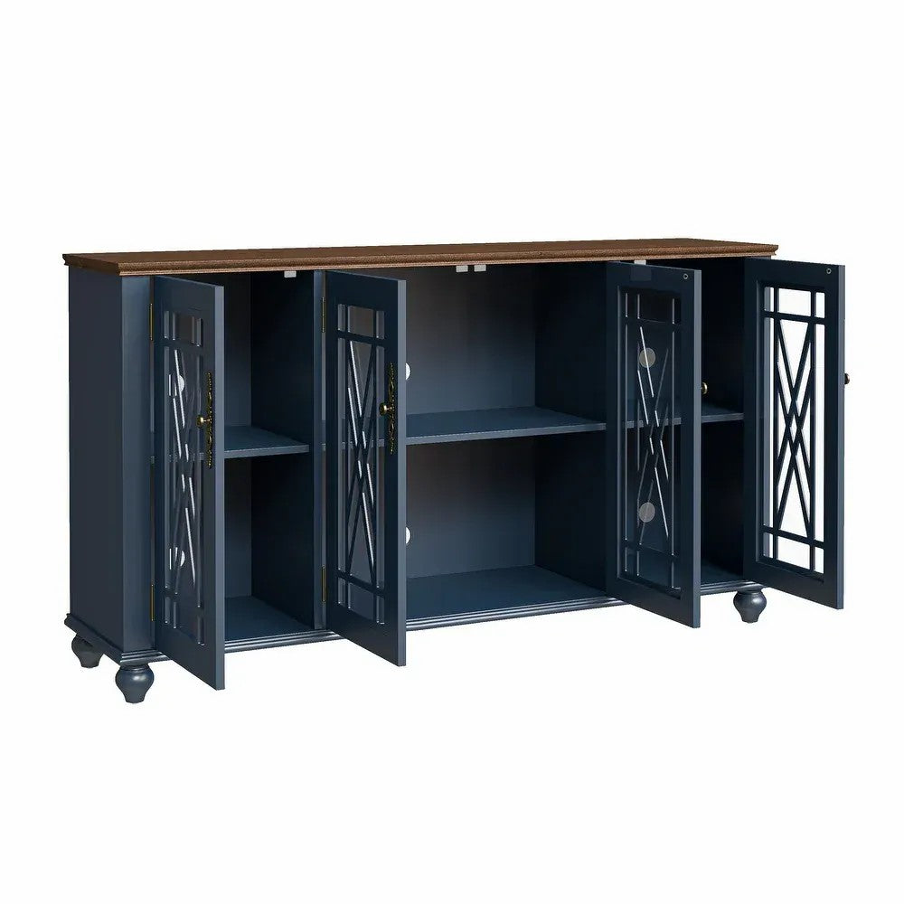 FCB22443 63" Buffet Sideboard Cabinet-Blue