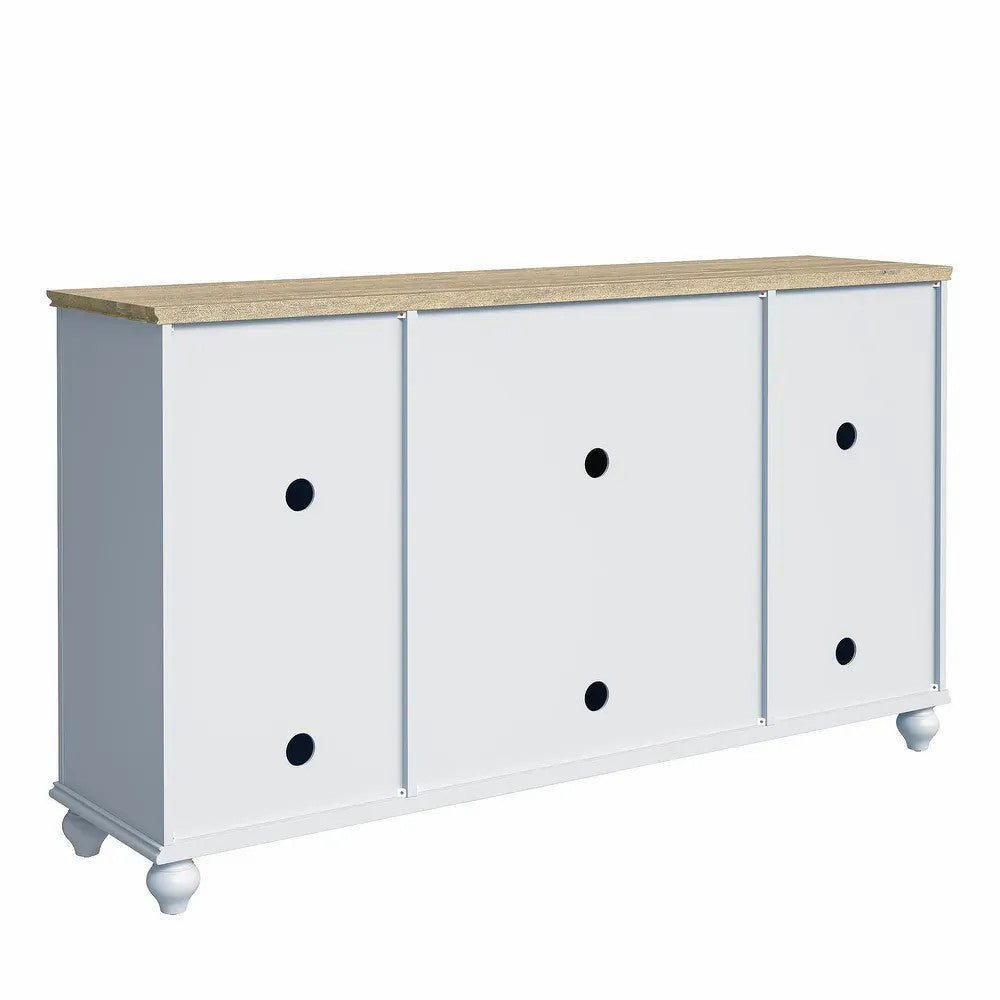 FCB22442 63" Buffet Sideboard Cabinet-Grayish-white