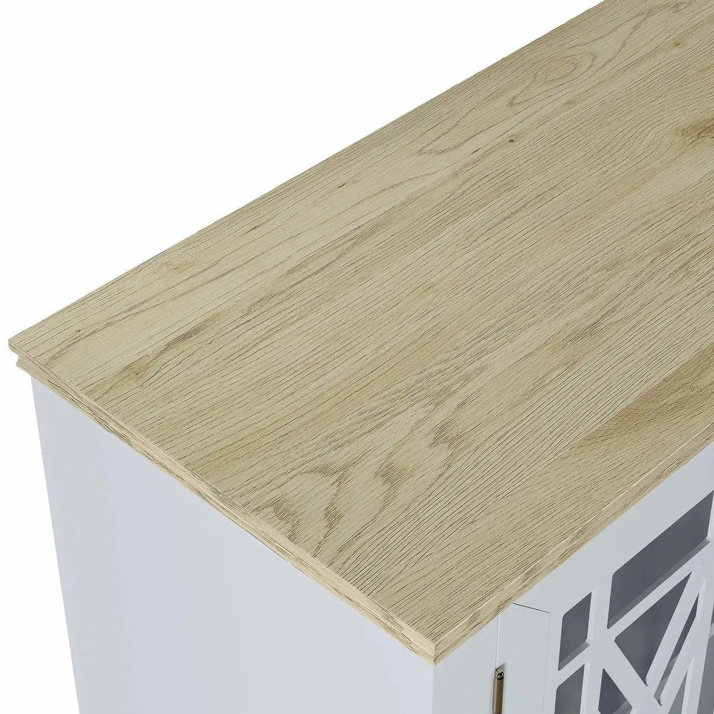 FCB22442 63" Buffet Sideboard Cabinet-Grayish-white