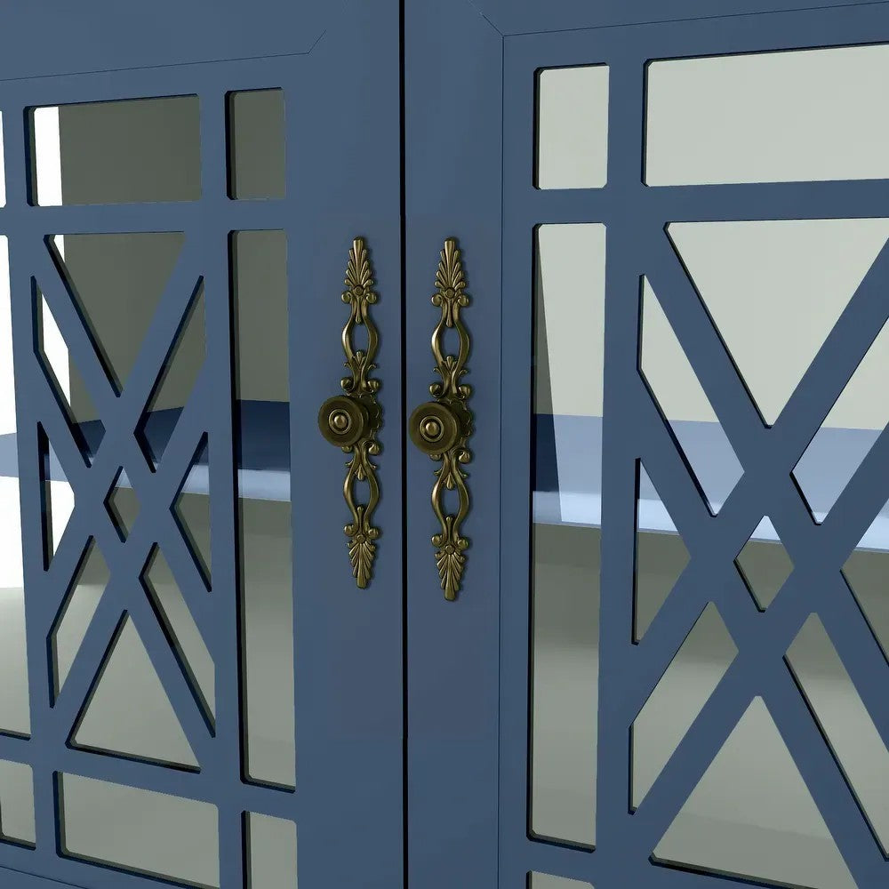 FCB22443 63" Buffet Sideboard Cabinet-Blue