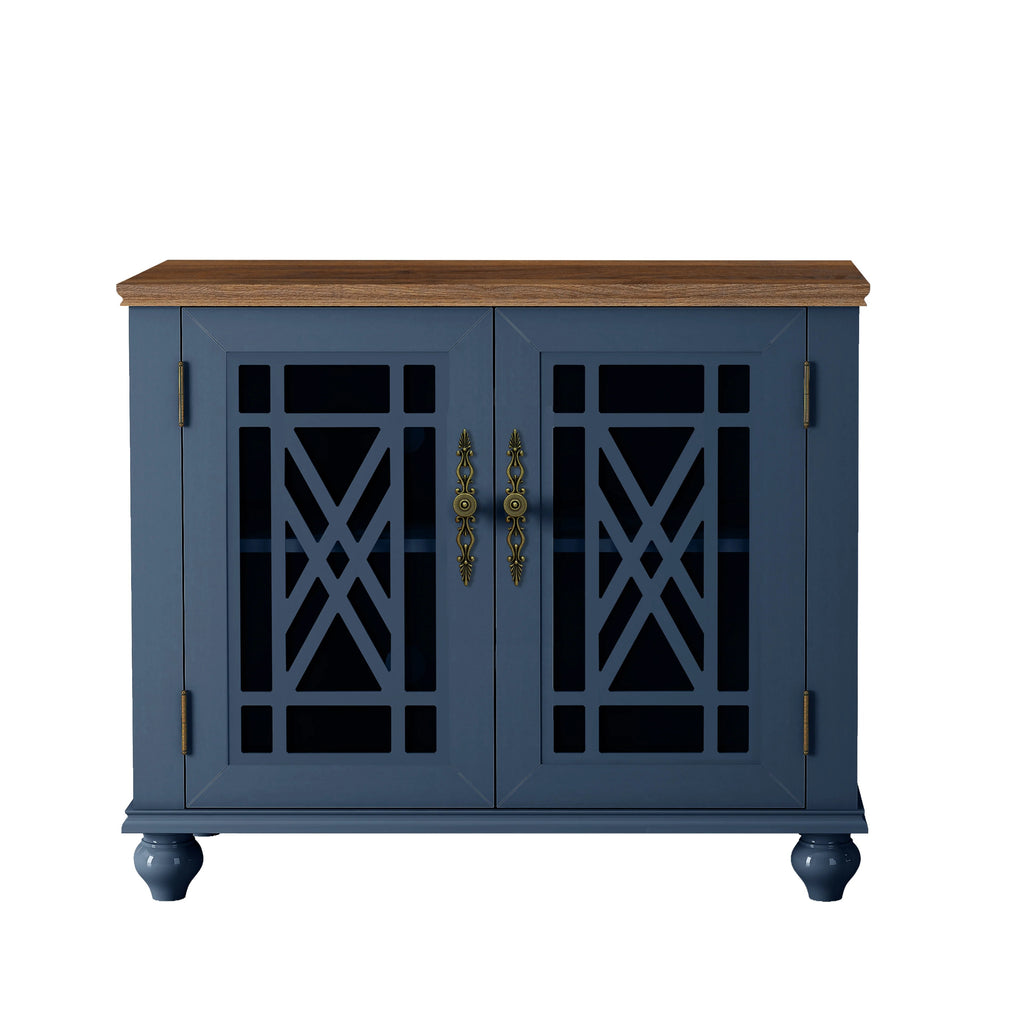 FCB22423 38" Buffet Sideboard Cabinet-Blue