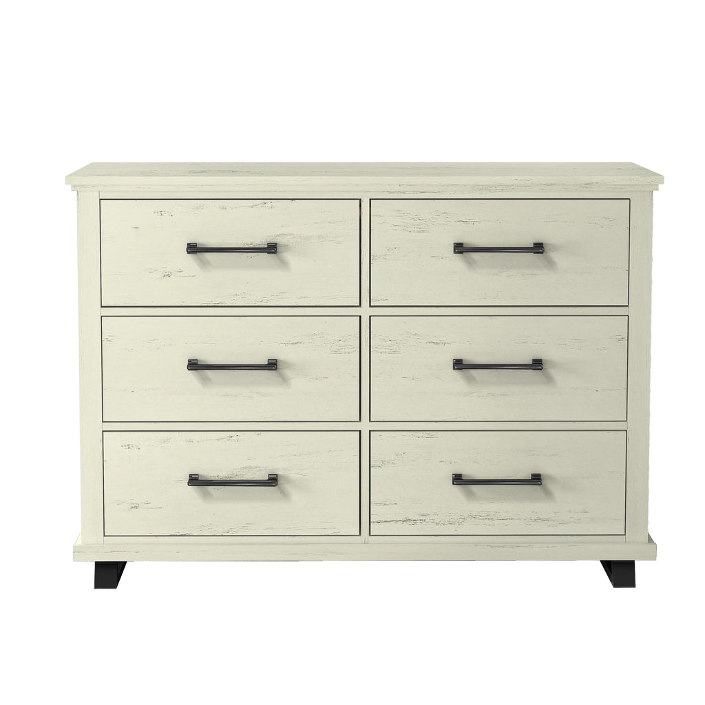 FDR22226 52" Bedroom Dresser with 6 Drawers-White