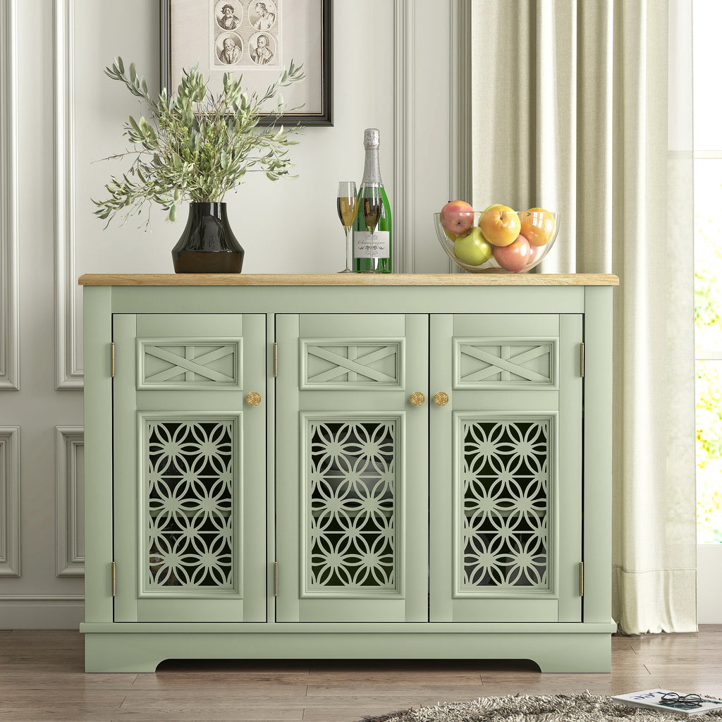 FCB24136 44.5" Buffet Sideboard Cabinet-Green