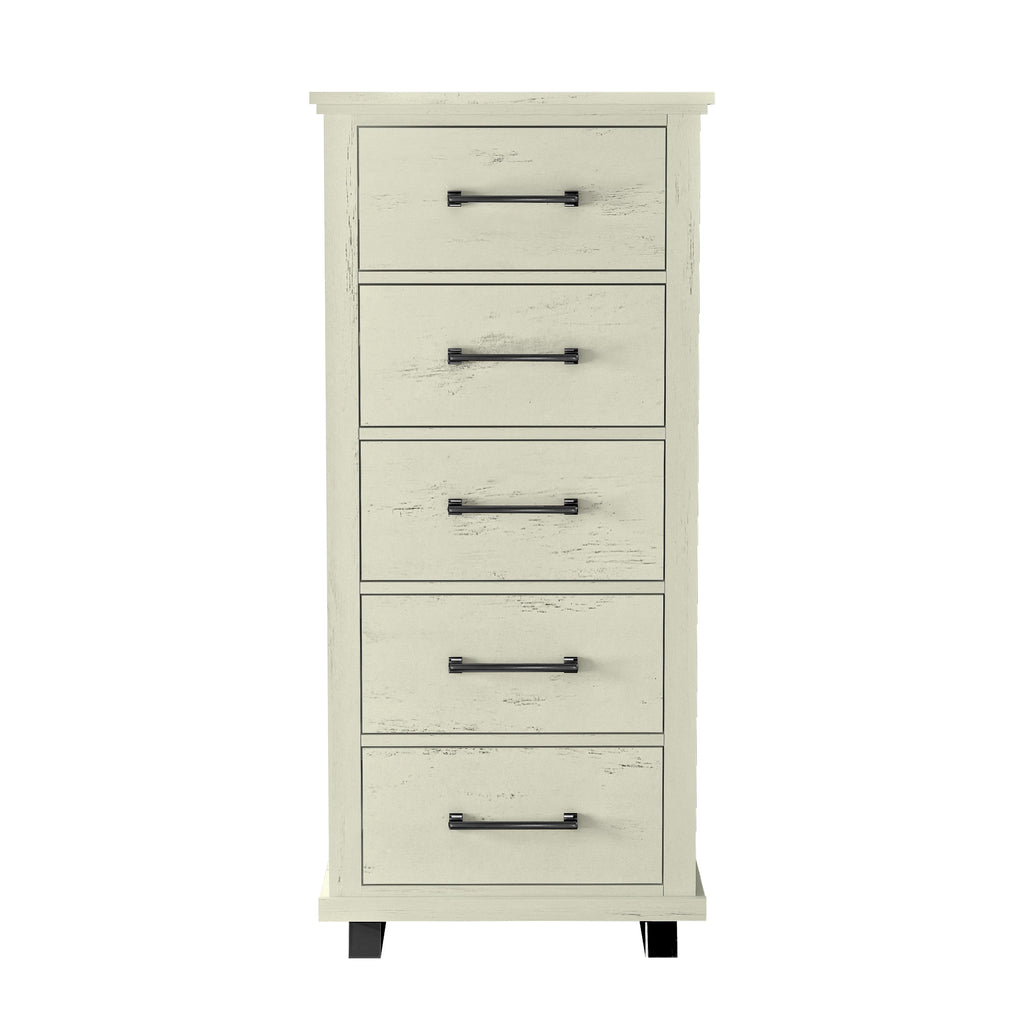 FCH22246 24" Bedroom Chest with 5 Drawers-White