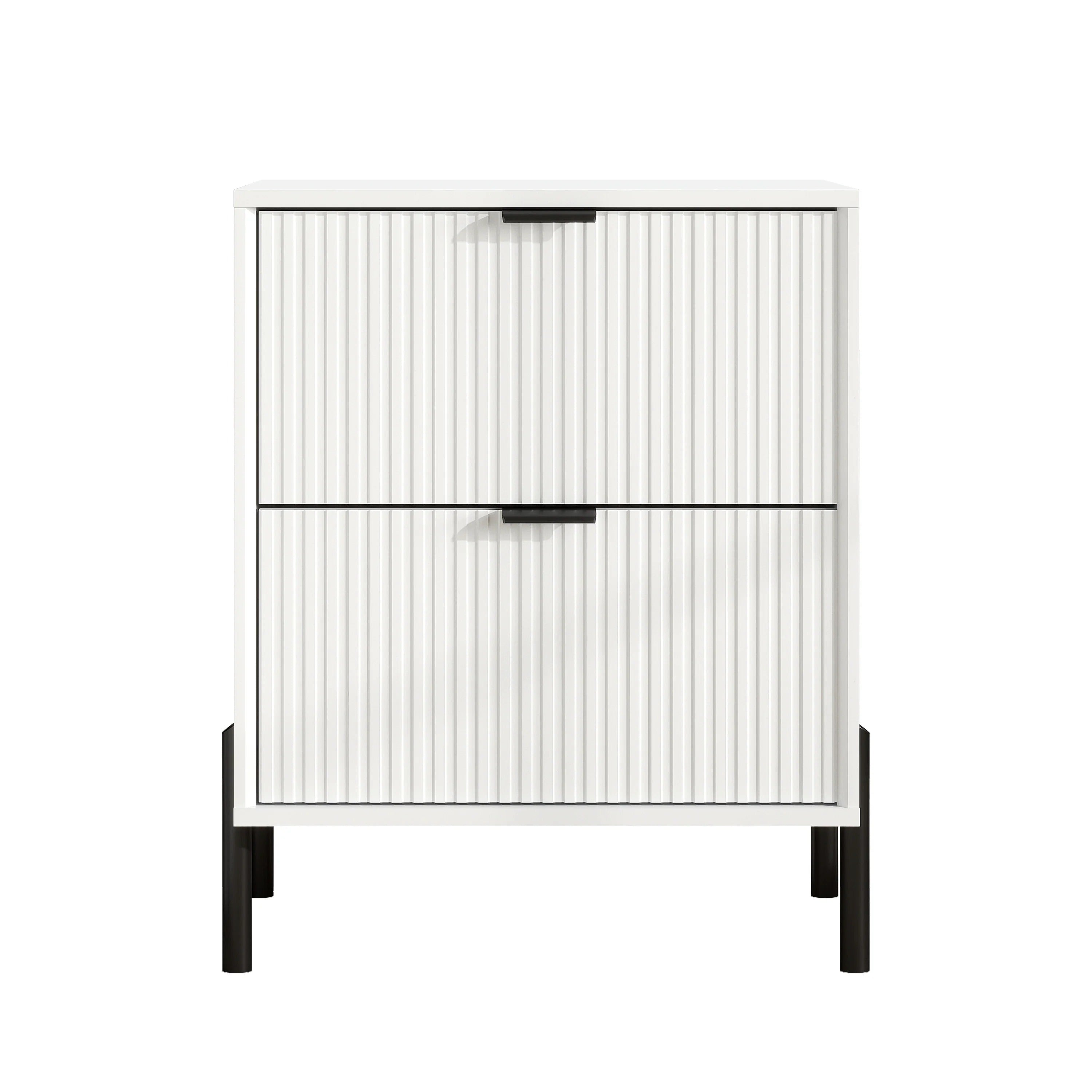 FNS23112 20.5" Bedroom Nightstands with 2 Drawers-Offwhite