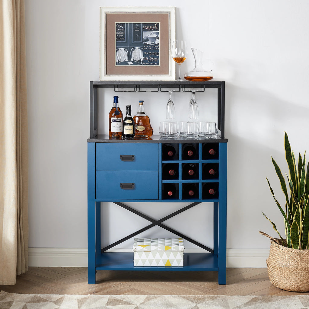 FWC21170 32" Wine Cabinet-Blue