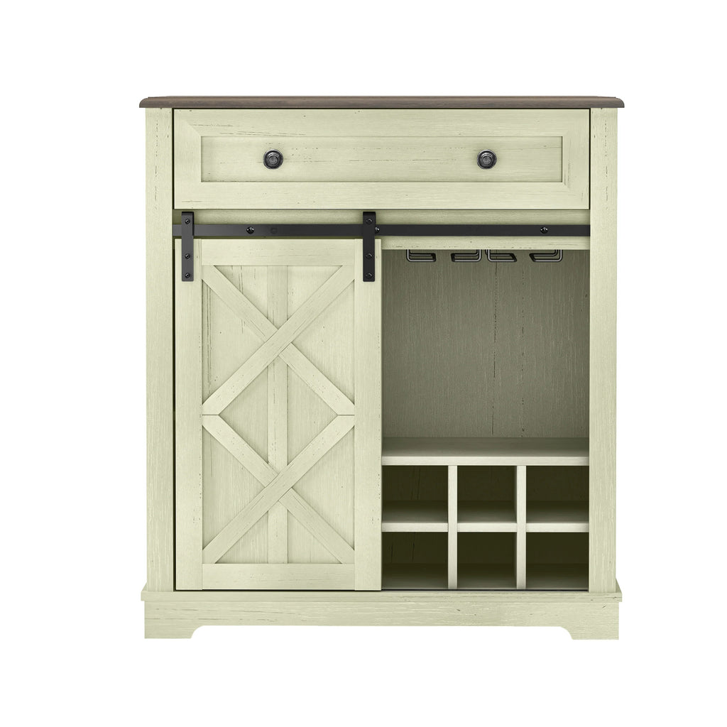 FWC23426 32" Wine Cabinet-Light Moss Green
