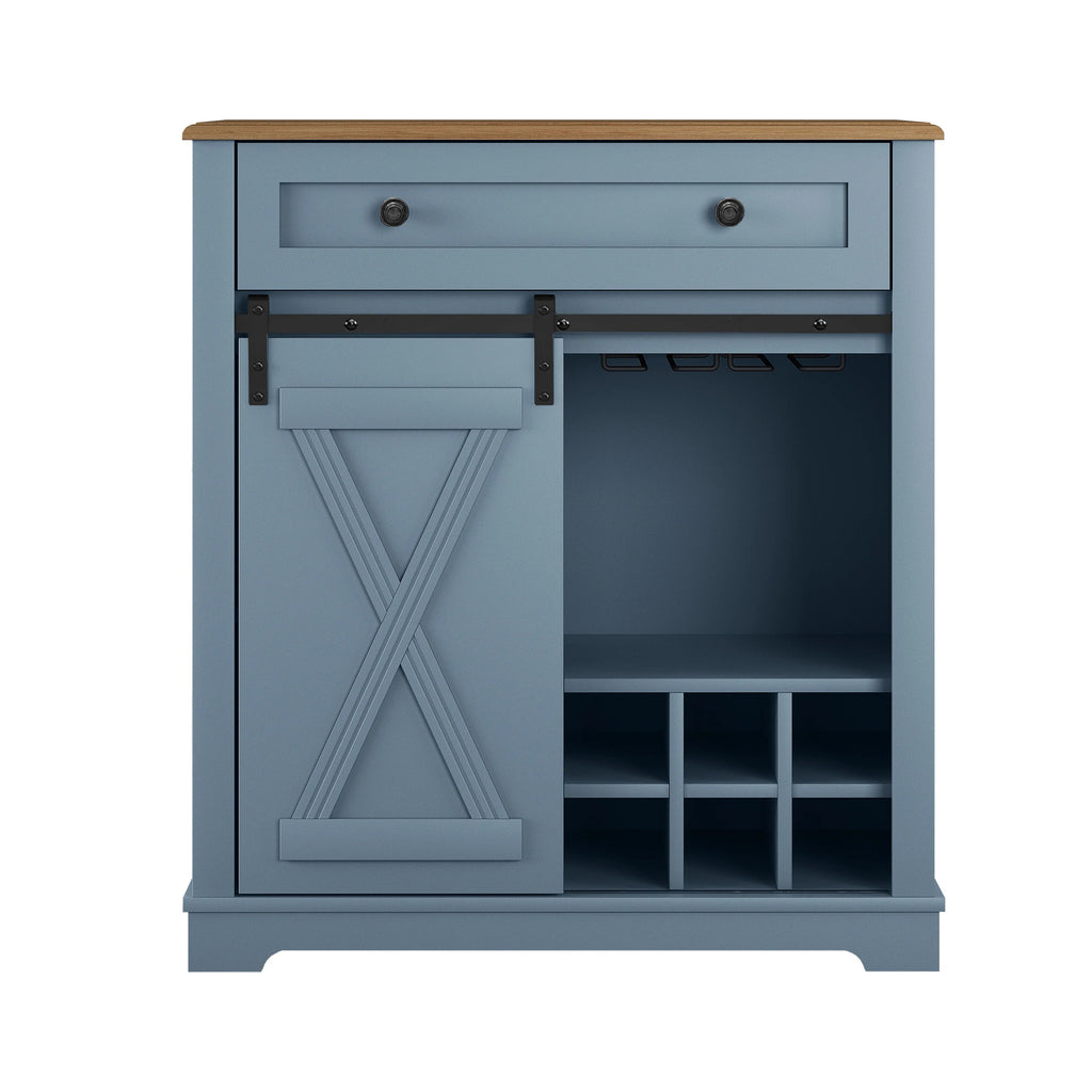 FWC23429 32" Wine Cabinet-Blue