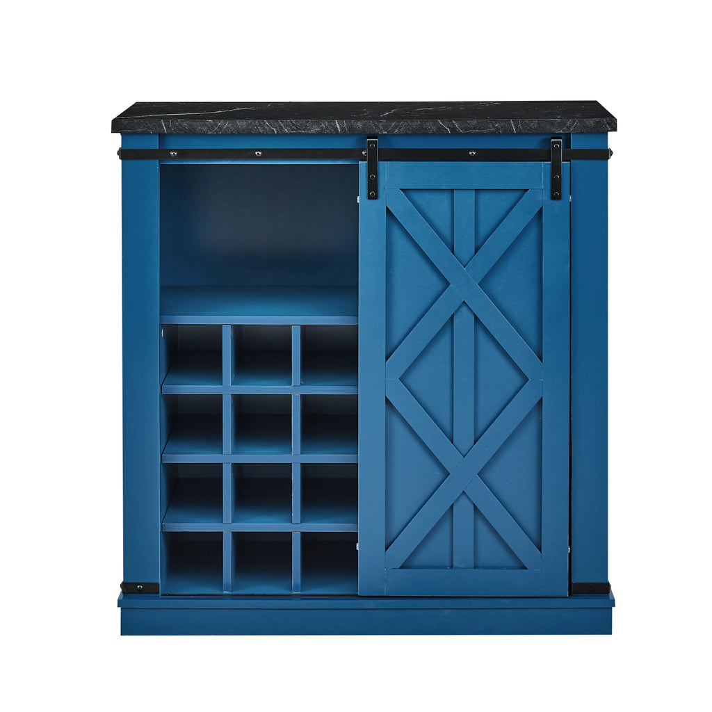 FWC21190 37" Wine Cabinet-Blue