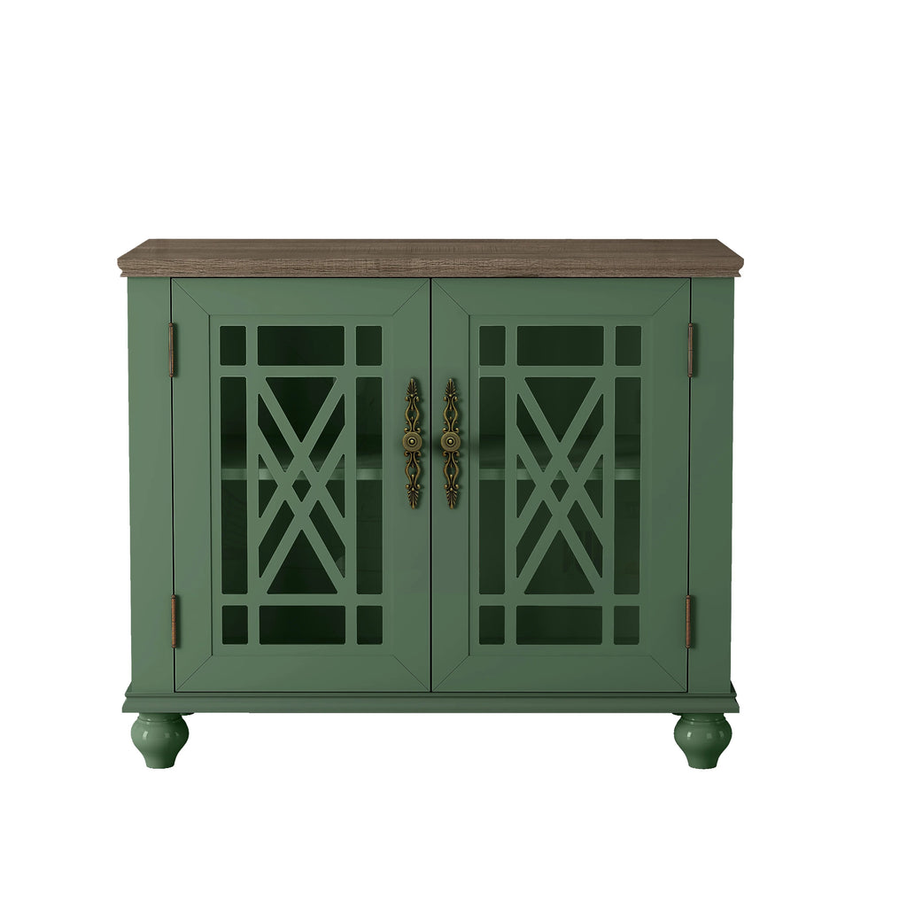 FCB22421 38" Buffet Sideboard Cabinet-Green