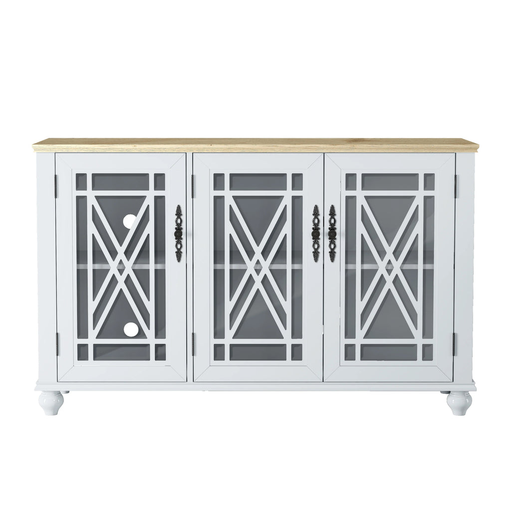 FCB22432 55" Buffet Sideboard Cabinet-Grayish White