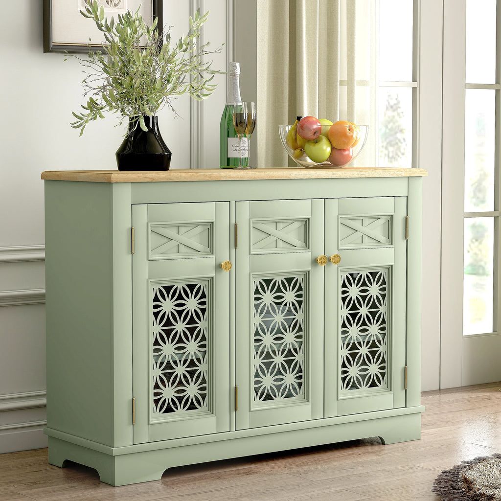 FCB24136 44.5" Buffet Sideboard Cabinet-Green