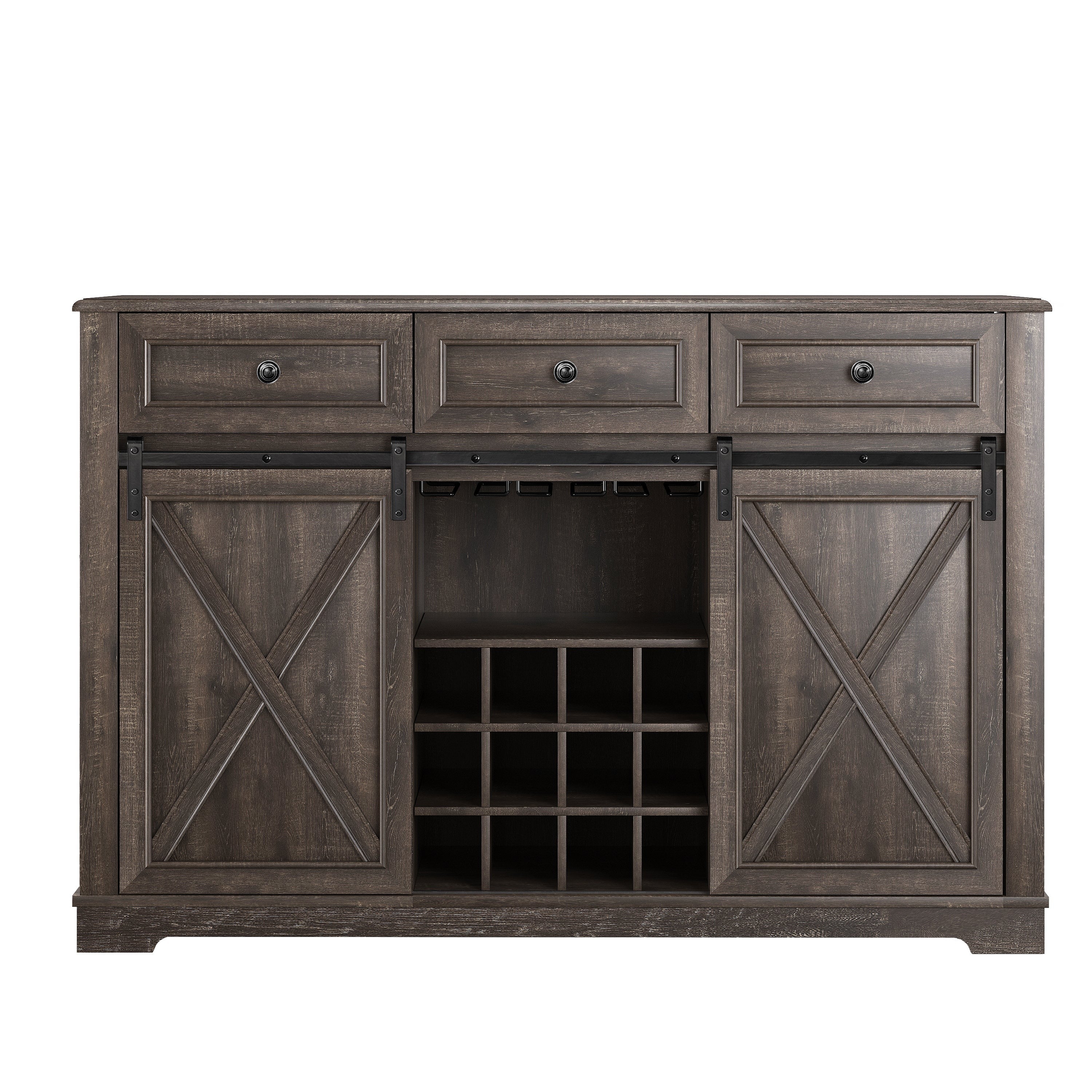 FWC23512 54" Wine Cabinet-Brown