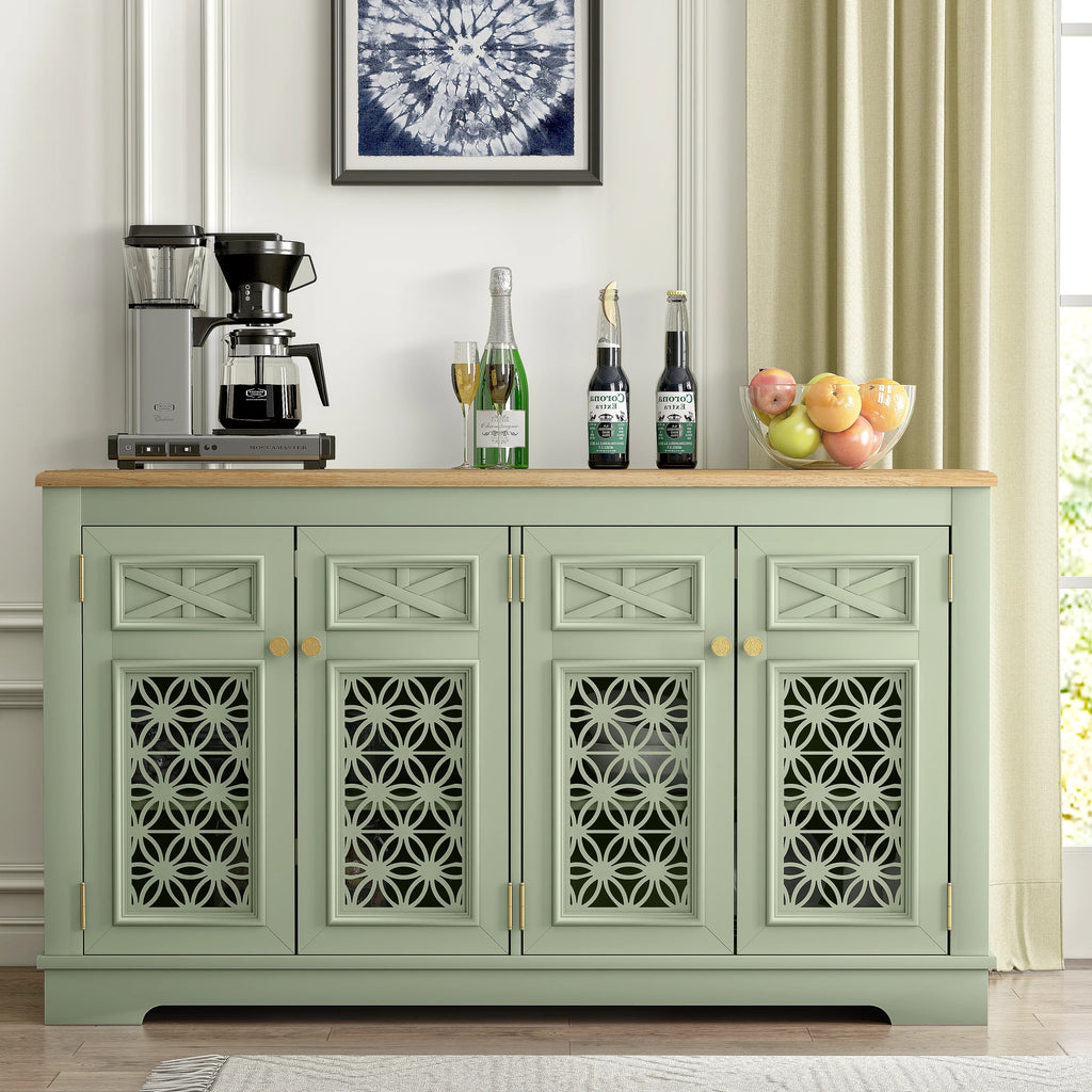 FCB24145 57.5" Buffet Sideboard Cabinet-Green