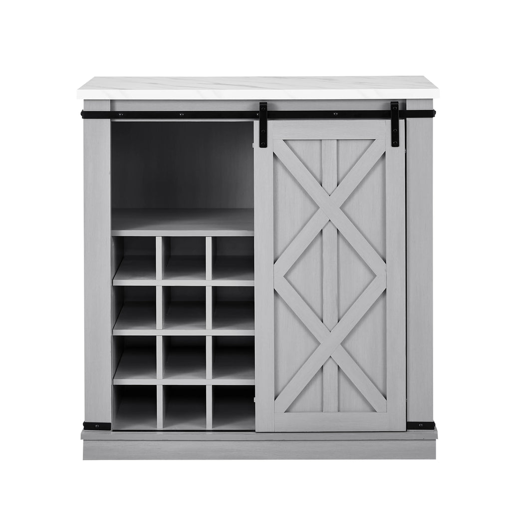 FWC21192 37" Wine Cabinet-OffWhite