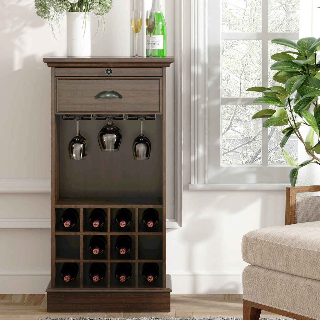 FWC23422 22" Wine Cabinet-Walnut