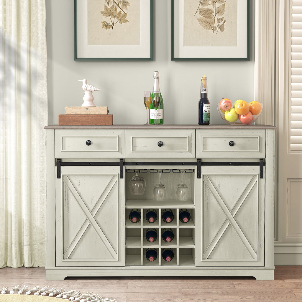 FWC23510 54" Wine Cabinet-White