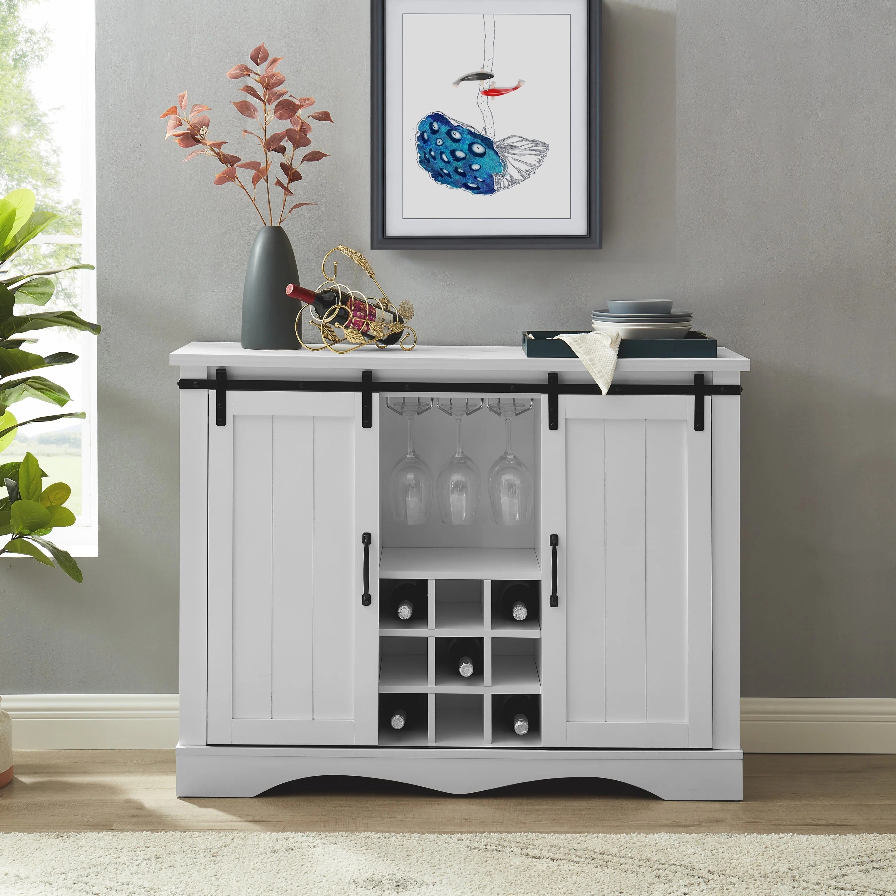 FWC21133 47" Wine Cabinet-White