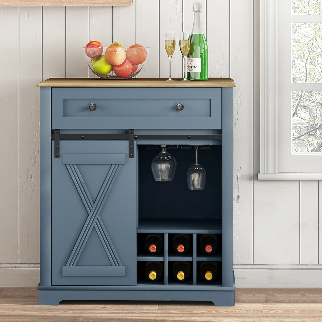 FWC23429 32" Wine Cabinet-Blue