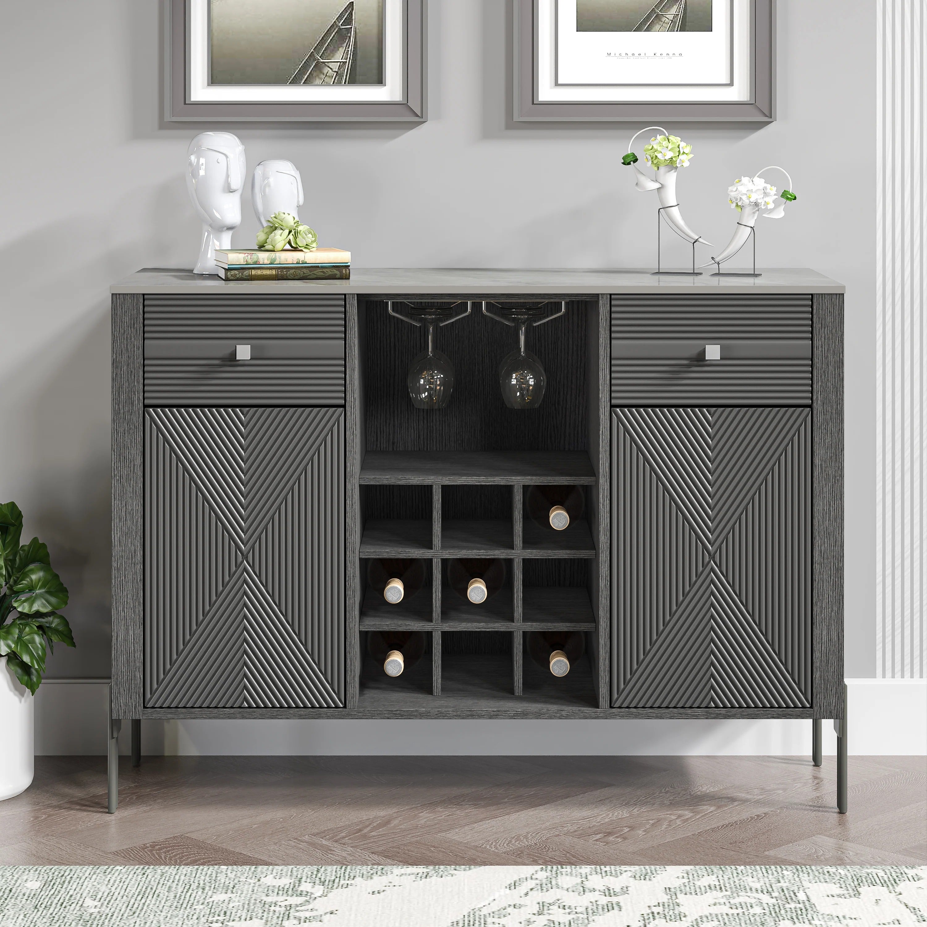 FWC23803 42" Wine Cabinet-Grey