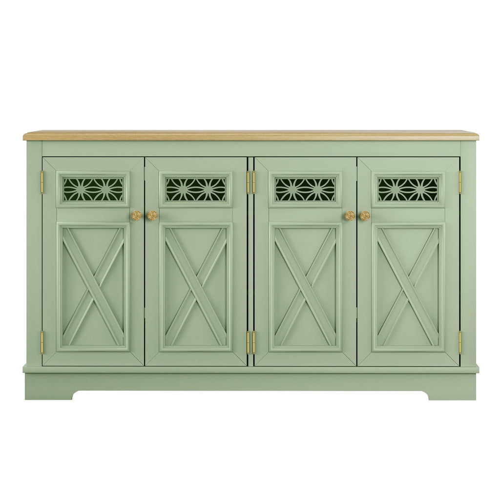 FCB24140 57.4" Buffet Sideboard Cabinet-Green