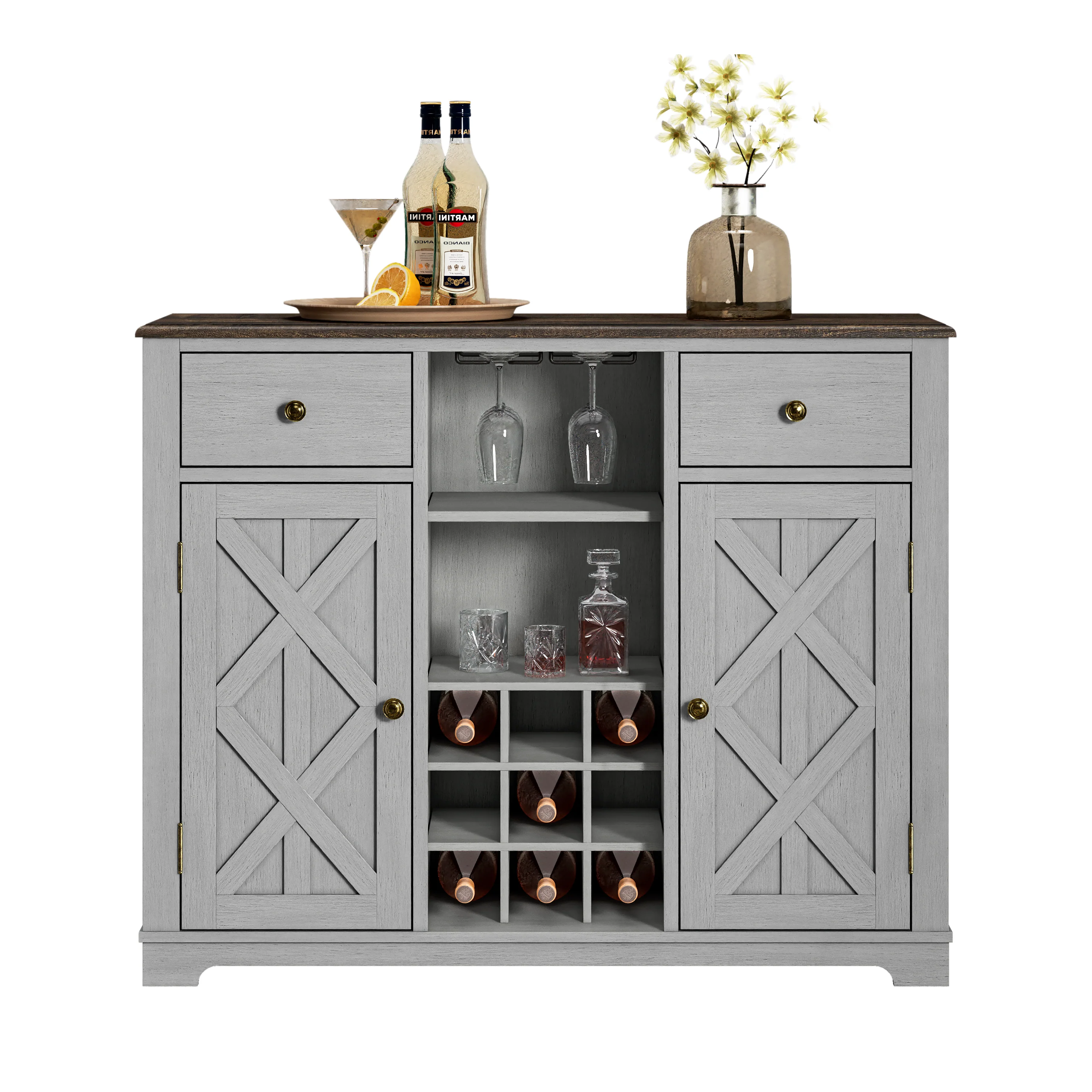 FWC20101 47" Wine Cabinet-Grey