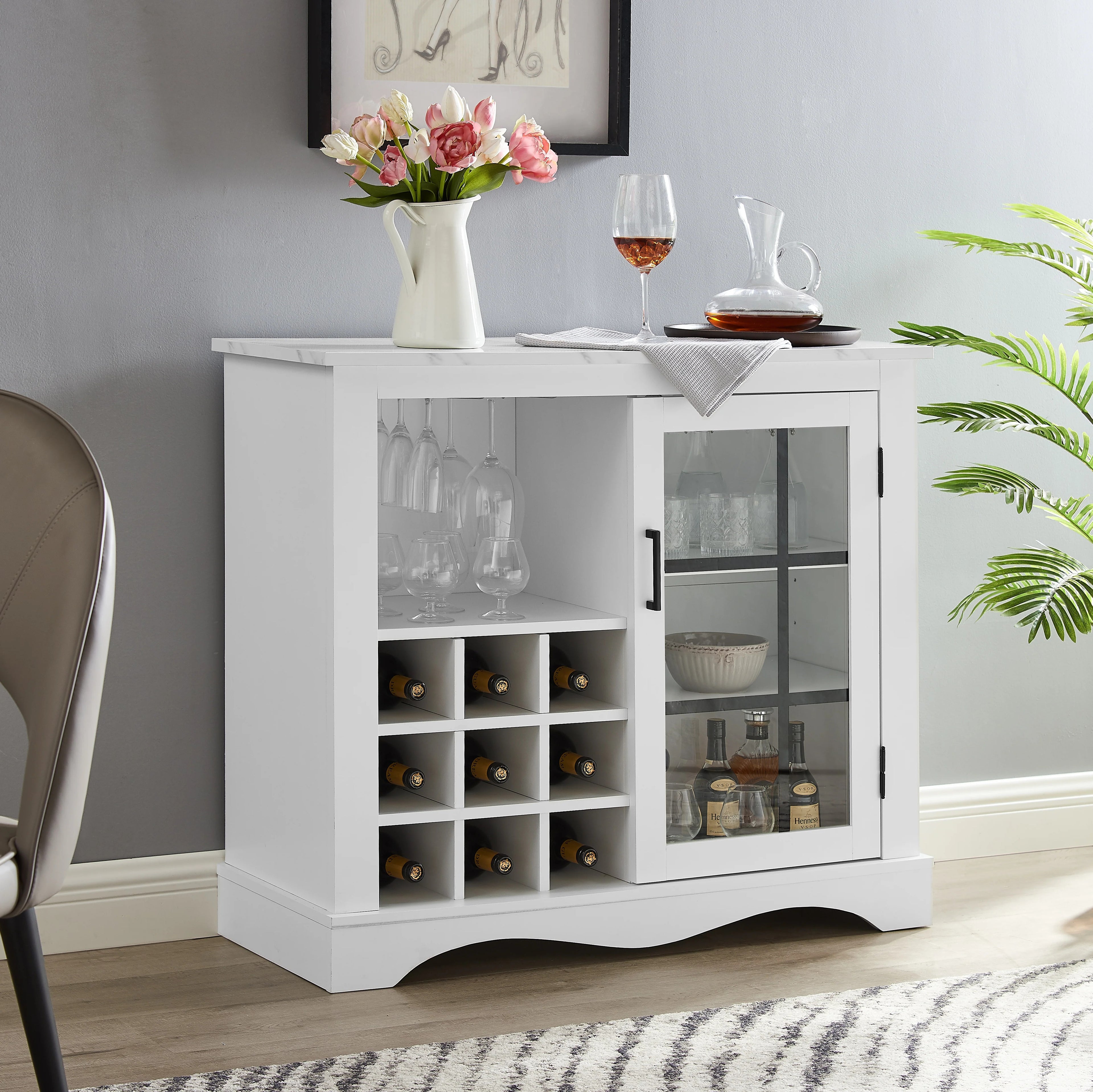 FWC21161 39" Wine Cabinet-White