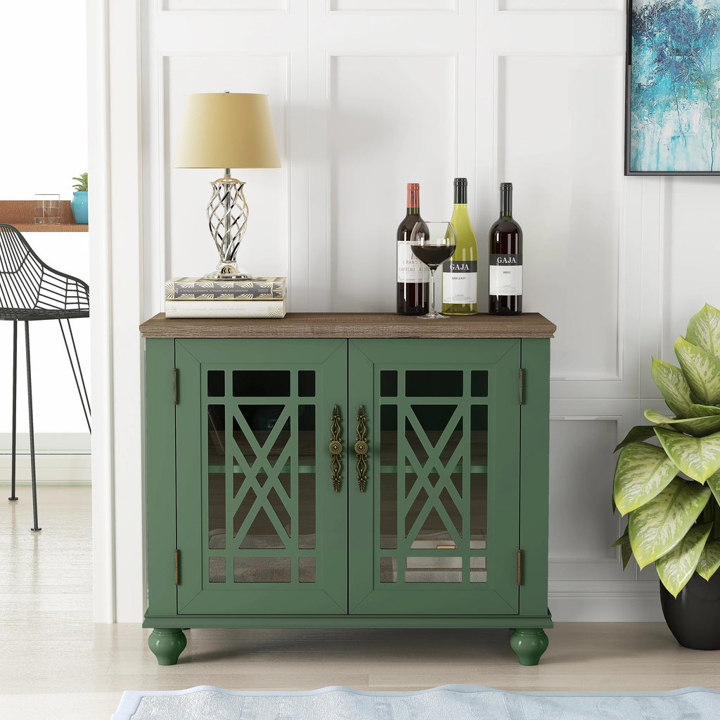 FCB22421 38" Buffet Sideboard Cabinet-Green