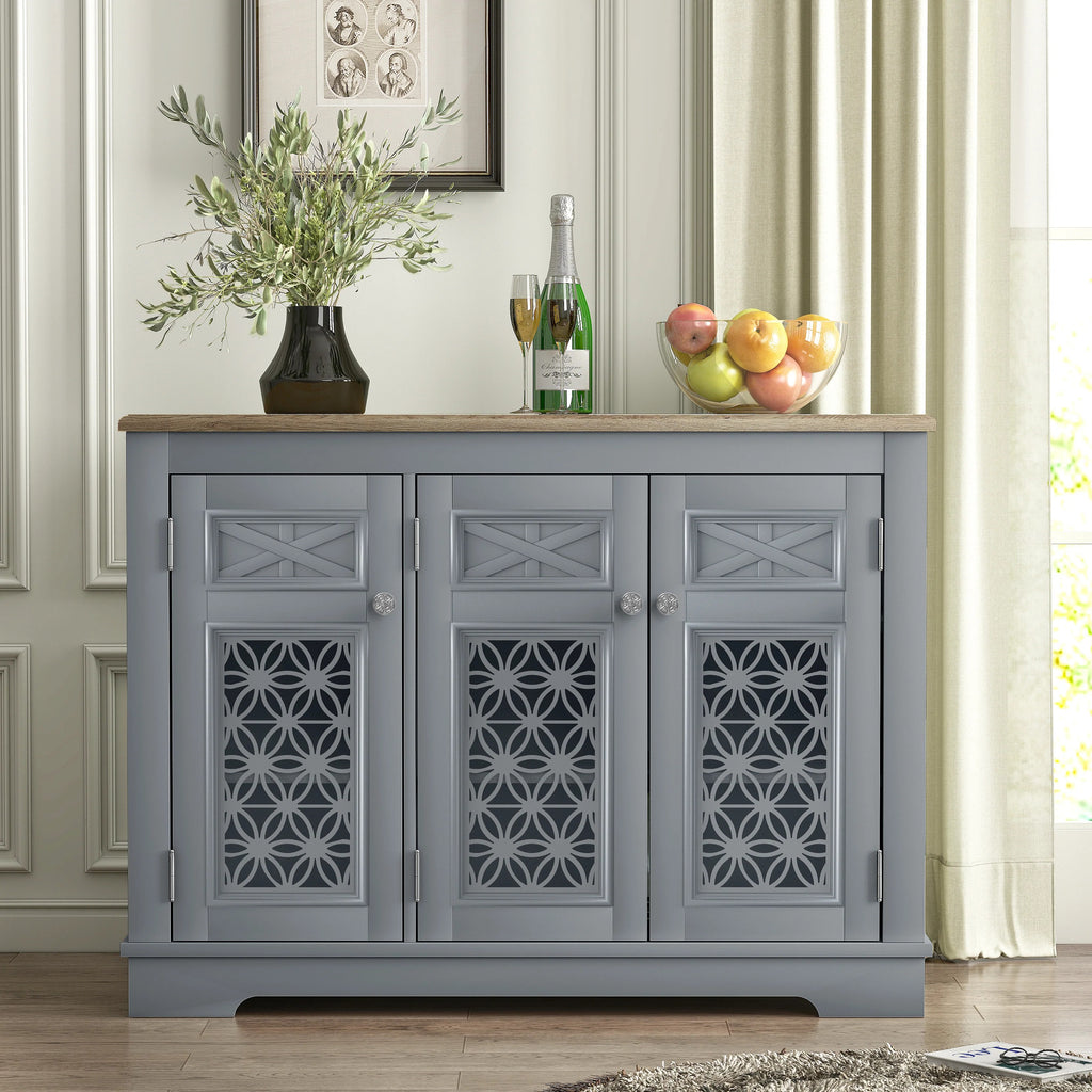 FCB24135 44.5" Buffet Sideboard Cabinet-Grey