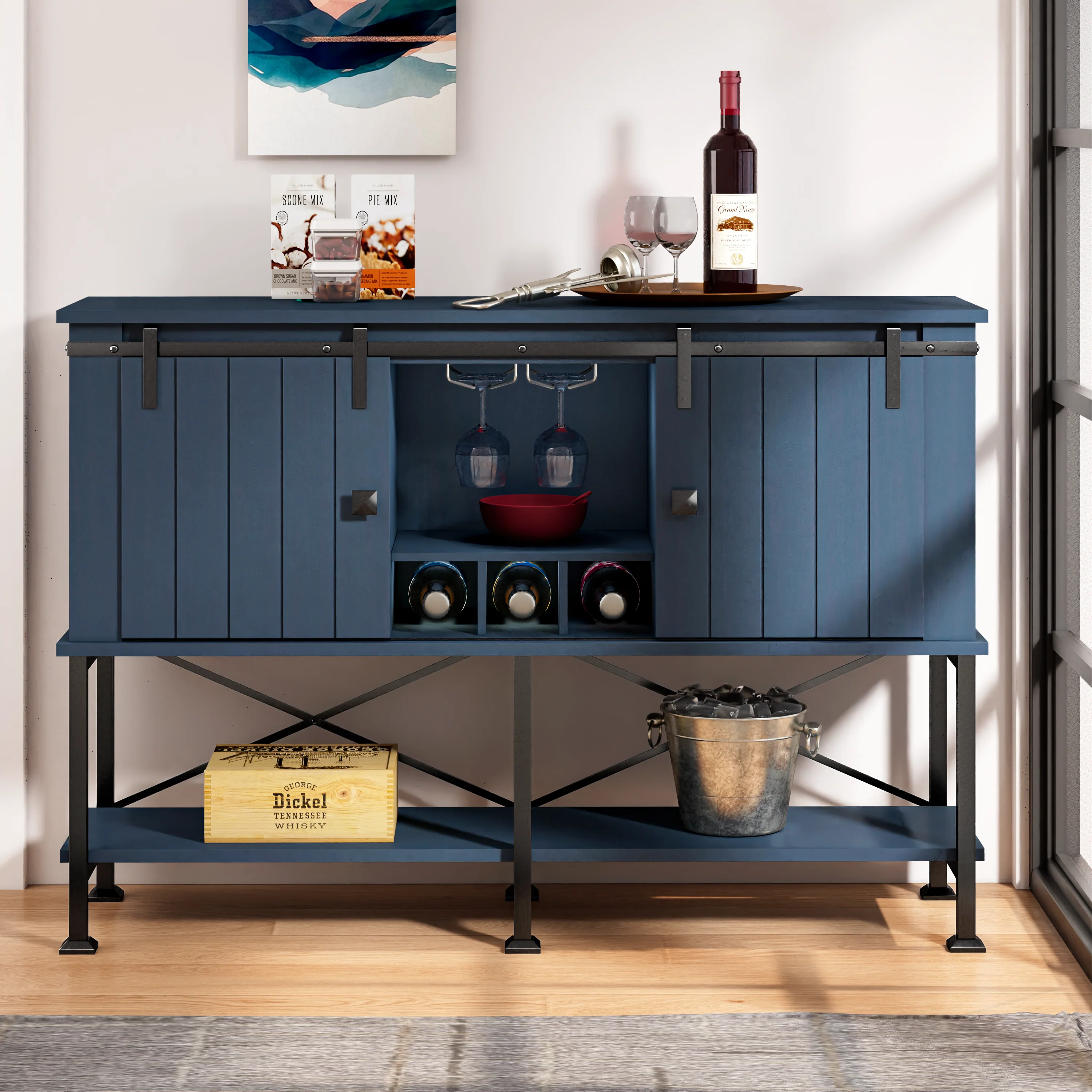 FWC20154 52" Wine Cabinet-Blue