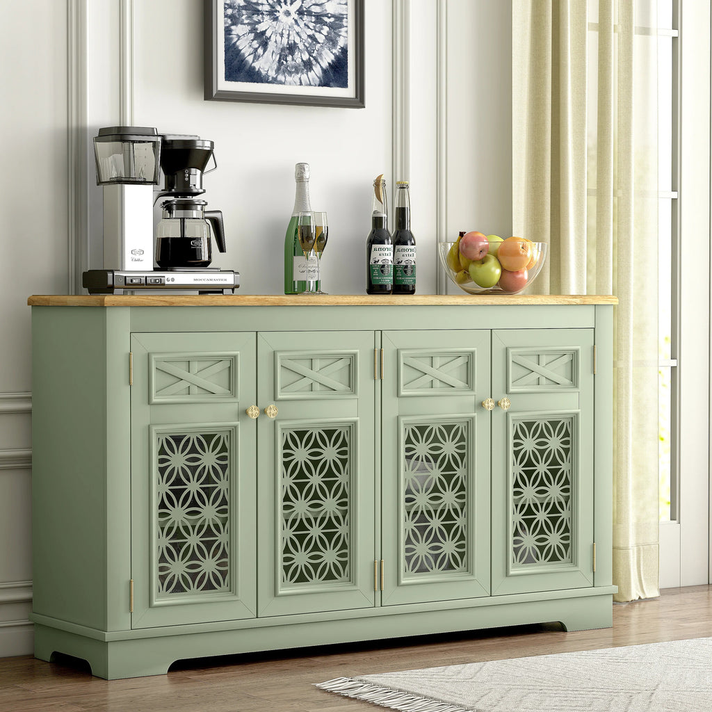 FCB24145 57.5" Buffet Sideboard Cabinet-Green