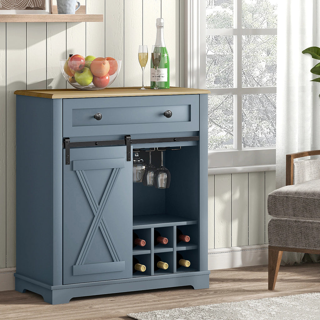FWC23429 32" Wine Cabinet-Blue