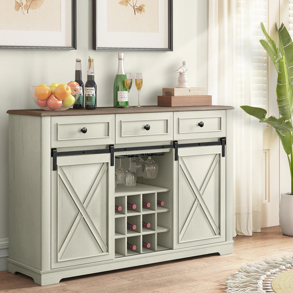 FWC23510 54" Wine Cabinet-White