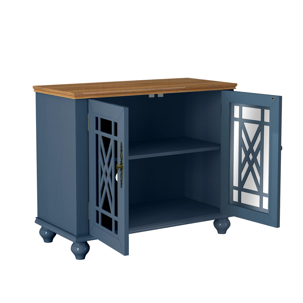 FCB22423 38" Buffet Sideboard Cabinet-Blue